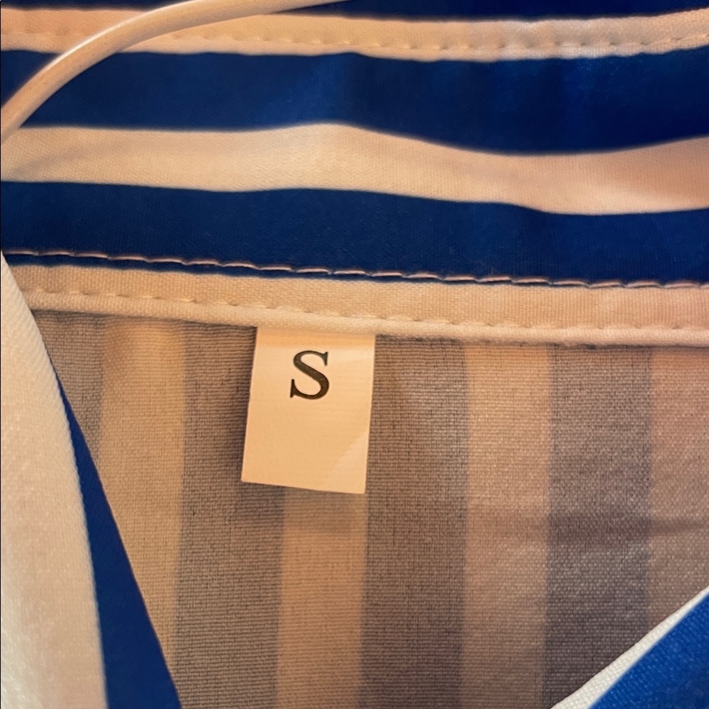 Blue and White Striped Shirt - Picture 7 of 8